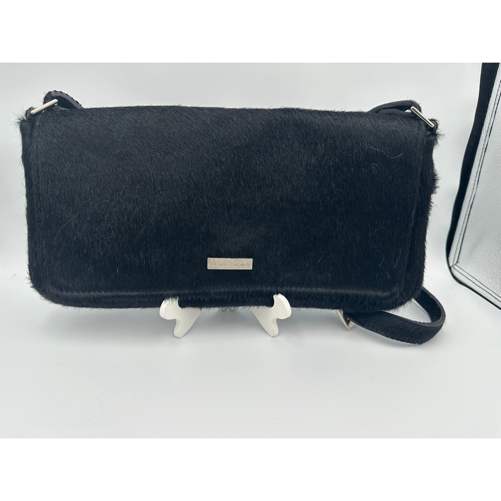 Vintage 00’s Elena Girardi | Handmade in Italy | Black Calf Hair Crossbody Bag | - Picture 2 of 10